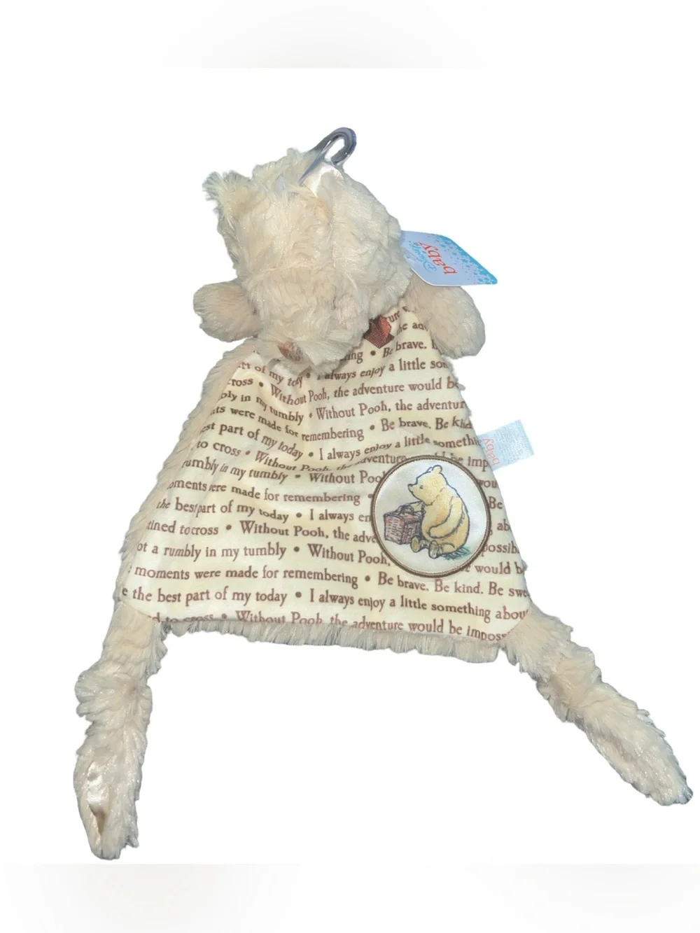 Disney Baby Classic Winnie The Pooh Lovey Bear Plush Security Blanket NWT